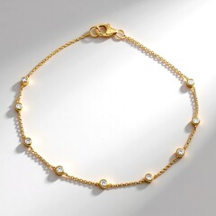 Bracciale in oro con Diamante IF (G) (de Melo Gold)