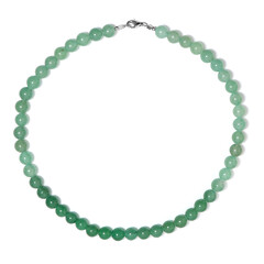 Collar en plata con Aventurina verde