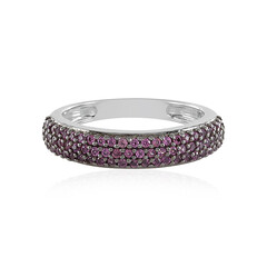 Zilveren ring met rhodolieten