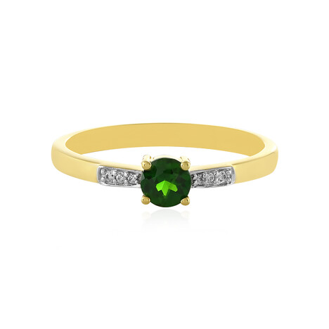 Anello in argento con Diopside Russo