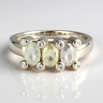 Anello placcato in platino con Tormalina Cuprian