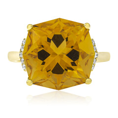 Anillo en oro con Citrino