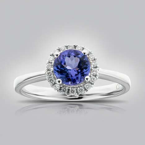 Anello in oro con Tanzanite AAA