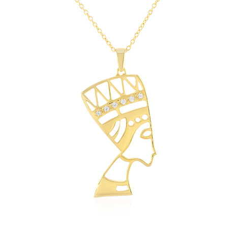 Zirkon-Silberhalskette