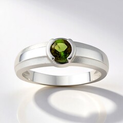 Anello in argento con Tormalina Verde Brasiliana (Pallanova)