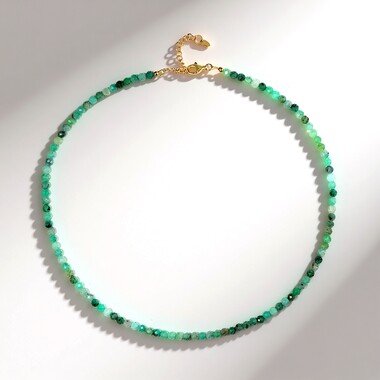 Collar en plata con Esmeralda de Brasil