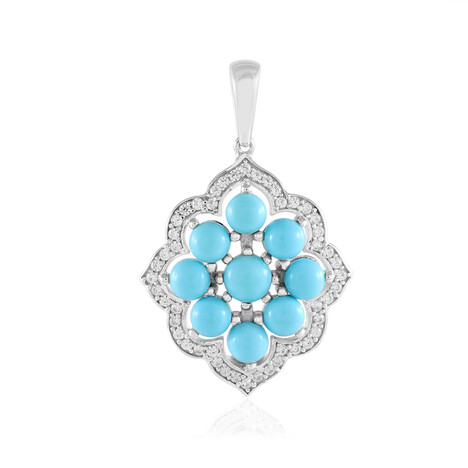 Colgante en plata con Turquesa bella durmiente (Faszination Türkis)