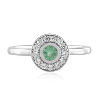 Bague en argent et Emeraude de Russie