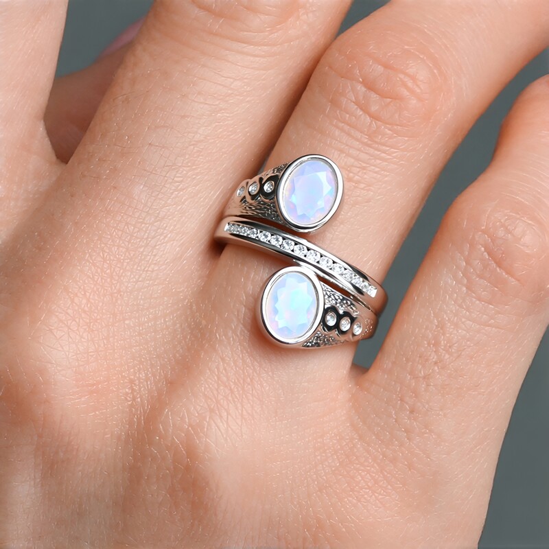 Zilveren ring met Welo-opalen (de Melo Essence)