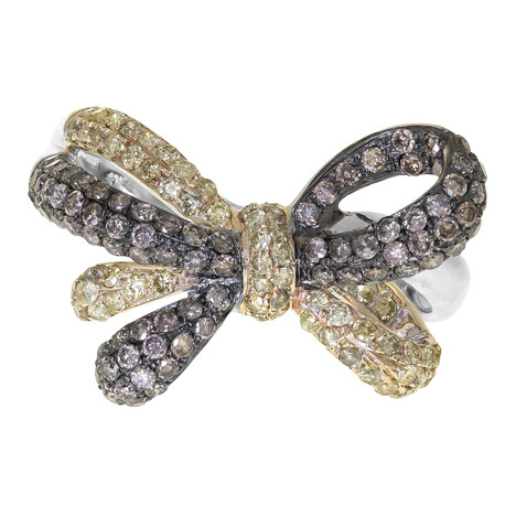 Gouden ring met gele SI1 diamanten