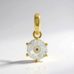 Ciondolo in oro con Ametista Verde (Glenn Lehrer)