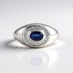 Anello in argento con Cianite del Nepal