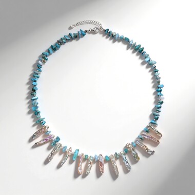 Collar en plata con Perla blanca Freshwater