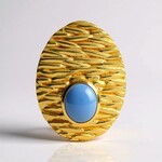 Ciondolo in argento con Calcedonio Blu (MONOSONO COLLECTION)