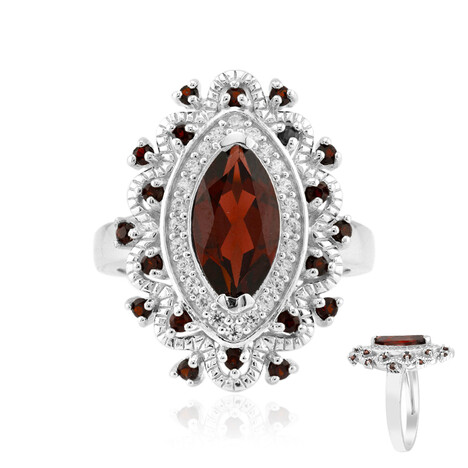 Granat-Silberring