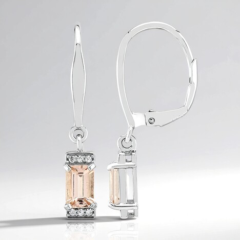 Orecchini in argento con Morganite Brasiliana