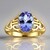 Anello in oro con Tanzanite (non riscaldata)
