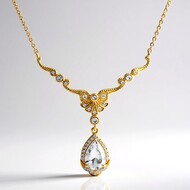 White Topaz Silver Necklace