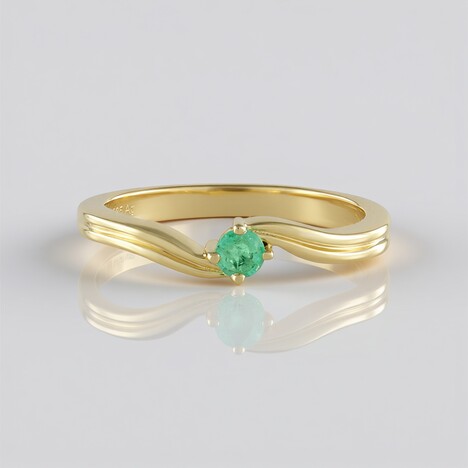 Anello in argento con Smeraldo Colombiano