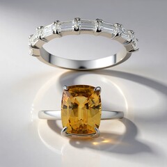 Anello in argento con Zircone Giallo