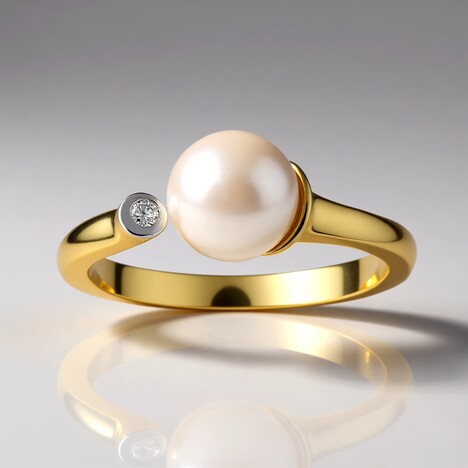 Bague en or et Perle d'Akoya (TPC)