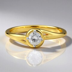 Anello in oro con Diamante SI1 (G) (Annette)
