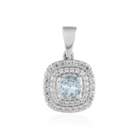 Ciondolo in argento con Acquamarina Brasiliana