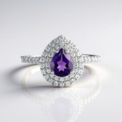 Anello in argento con Ametista Siberiana