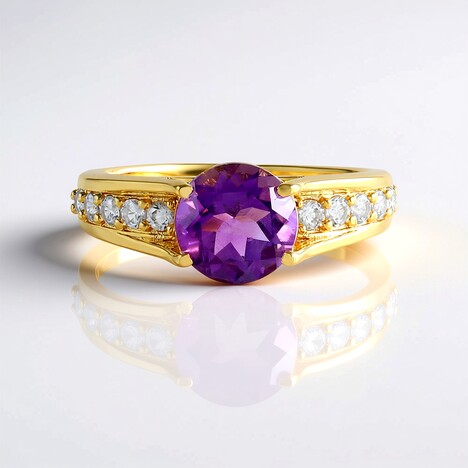 Anello in argento con Ametista del Marocco