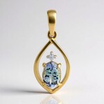 Ciondolo in oro con Tanzanite Verde (non riscaldata)