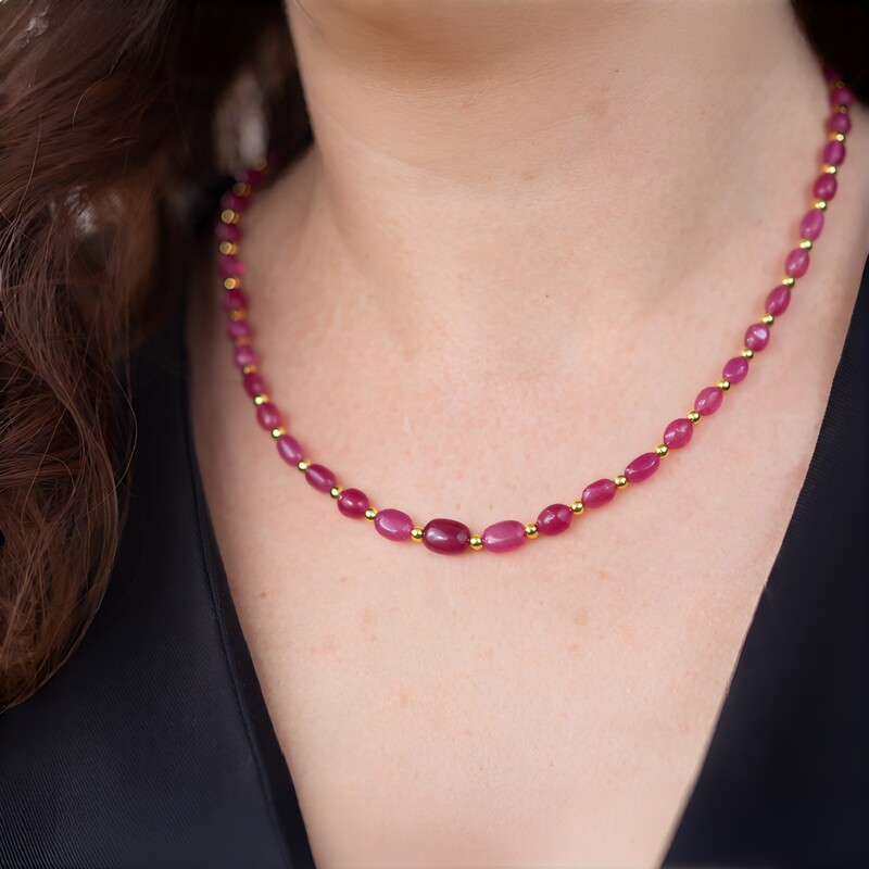 Collar en plata con Zafiro rosa de Madagascar