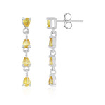 Orecchini in argento con Zaffiro Ceylon Giallo