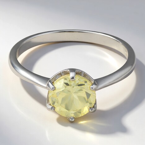 Anello in argento con Pietra del Sole Argentata