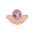 Bague en argent et Améthyste Rose de France (MONOSONO COLLECTION)
