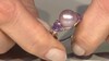 Anillo en plata con Perla Ming púrpura (TPC)