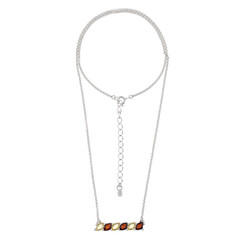 Collana in argento con Ambra Baltica color Ciliegia