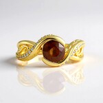 Anello in argento con Zircone Tramonto (Adela Silber)