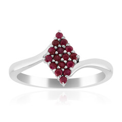 Anillo en plata con Rubí de Mozambique