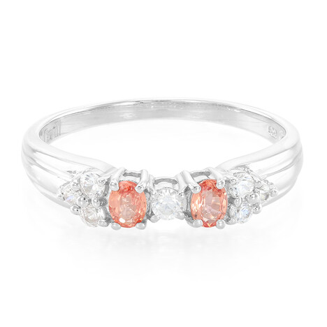 Anillo en plata con Zafiro Padparadscha