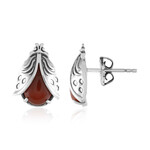 Red Onyx Silver Earrings (Desert Chic)