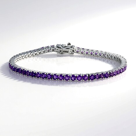 Bracciale in argento con Ametista Zambiana