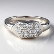 White Topaz Silver Ring
