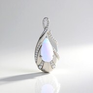 Ciondolo in argento con Opale di Welo AAA (de Melo)