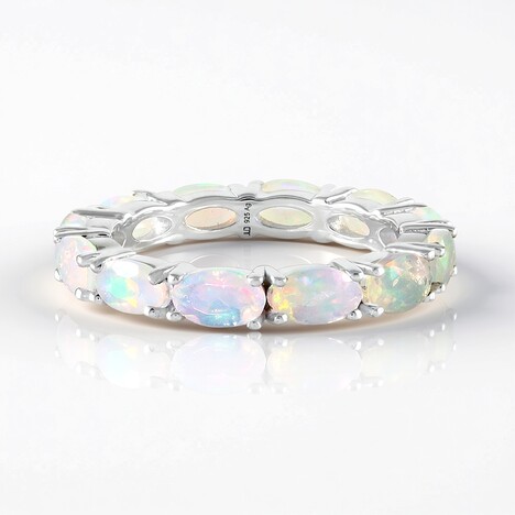 Anello in argento con Opale di Welo