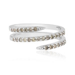 Zilveren ring met I2 Bruine Diamanten