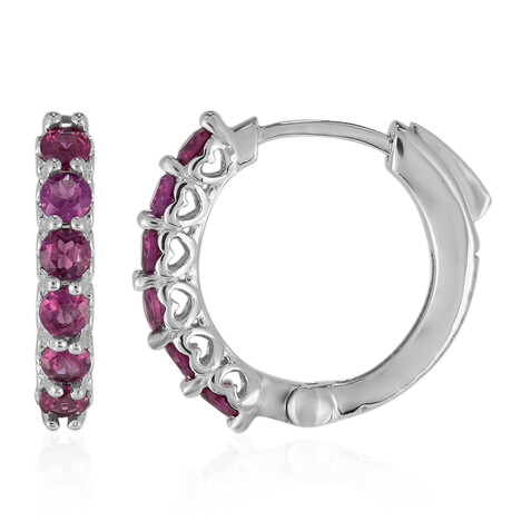 Rhodolith-Silberohrringe