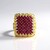Bague en argent et Rubis de Birmanie (Gems en Vogue)