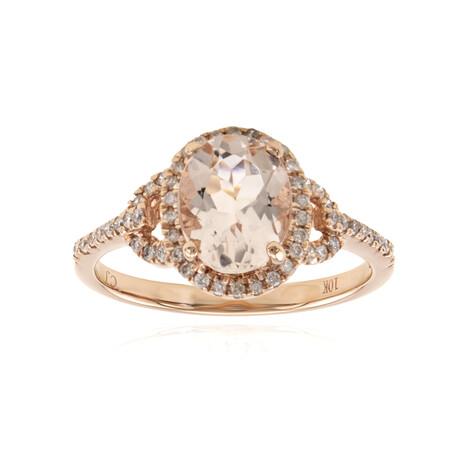 Gouden ring met een AAA Morganiet