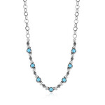 Collar en plata con Turquesa bella durmiente (Desert Chic)
