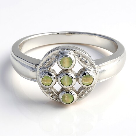 Anello in argento con Alessandrite Occhio di Gatto